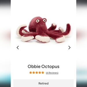 Jellycat Obbie Octopus. New With Tags.